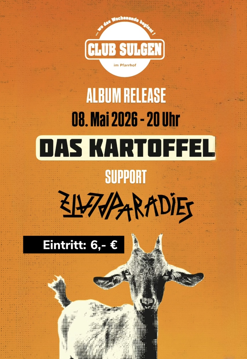 Plakat zum Album-Release-Konzert von Das Kartoffel